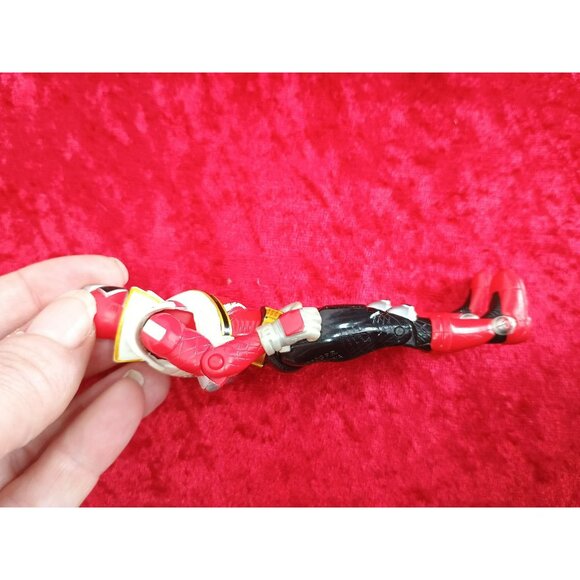 Power Rangers Samurai Super Mega Ranger Fire Red‎ Ranger 4" Action Figure - Picture 4 of 5